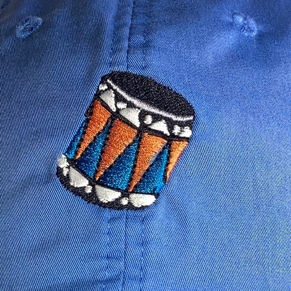 Mens Blue Ahead Classic Cut Adjustable Hat w/ Drum Embroidered - Picture 2 of 9